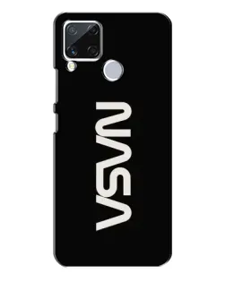 Чехол для Realme C15 с картинкой «NASA — вертикальный логотип»