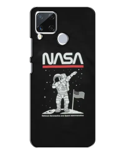 Чехол для Realme C15 с картинкой «NASA — шагаем по Луне» Чехол для Realme C15 с картинкой «NASA — шагаем по Луне»