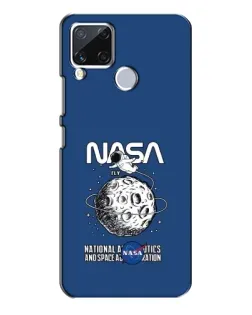 Чехол для Realme C15 с картинкой «NASA — лунная миссия»