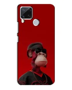 Чохол для Realme C15 з картинкою «Bored Ape в червоному»