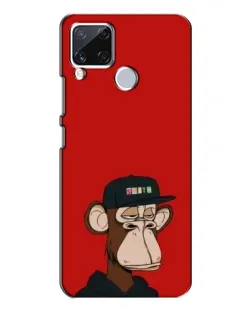 Чохол для Realme C15 з картинкою «Bored Ape — червоний фон»