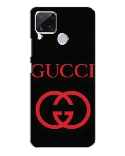 Чехол для Realme C15 с картинкой «Gucci — красный логотип»