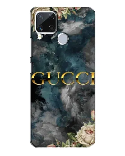 Чехол для Realme C15 с картинкой «Абстрактные цветы Gucci»