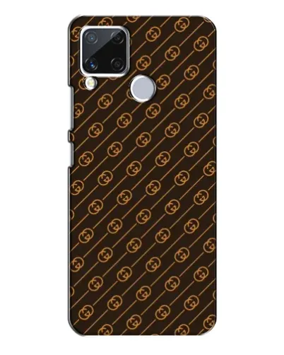 Чехол для Realme C15 с картинкой «Gucci — золотые диагонали»