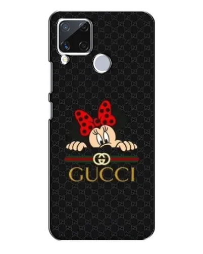 Чехол для Realme C15 с картинкой «Минни Маус Gucci — черный»