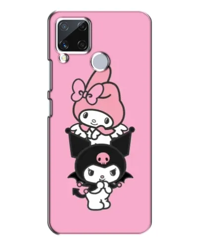 Чехол для Realme C15 с картинкой «My Melody и Kuromi» Чехол для Realme C15 с картинкой «My Melody и Kuromi»