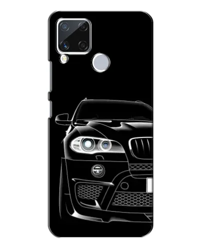 Чехол для Realme C15 с картинкой «Темный силуэт BMW»