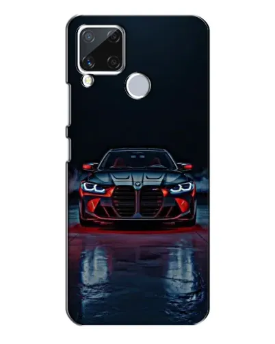 Чехол для Realme C15 с картинкой «BMW на мокрой дороге»