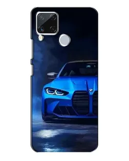 Чехол для Realme C15 с картинкой «Голубая BMW M4»