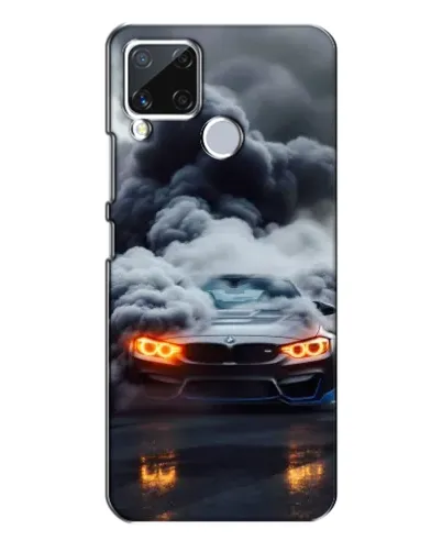 Чехол для Realme C15 с картинкой «BMW в дыму»