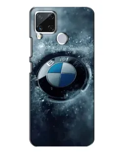 Чехол для Realme C15 с картинкой «Логотип BMW — лед»