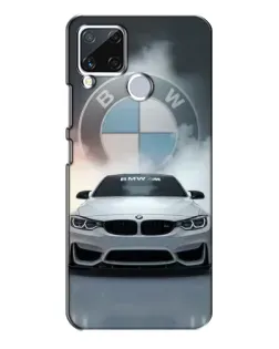Чехол для Realme C15 с картинкой «BMW в белом дыму»