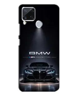 Чехол для Realme C15 с картинкой «BMW сквозь ночной город»