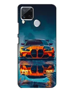 Чехол для Realme C15 с картинкой «BMW — золотая эмблема»