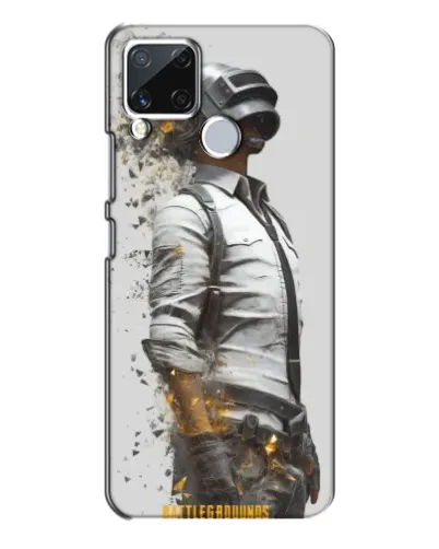 Чохол для Realme C15 з картинкою «PUBG — боєць у пилу»