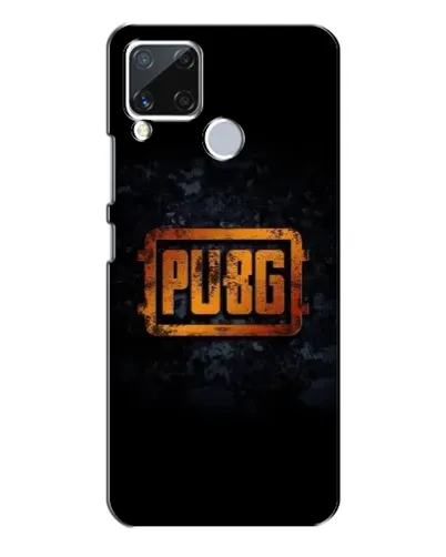 Чохол для Realme C15 з картинкою «PUBG — золотий логотип»