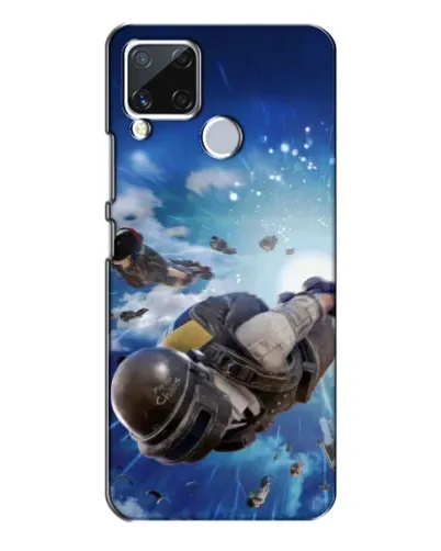 Чохол для Realme C15 з картинкою «Десант PUBG — стрибок»