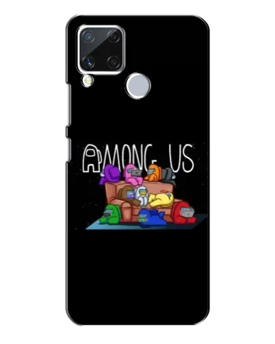 Чехол для Realme C15 с картинкой «Логотип Among Us»