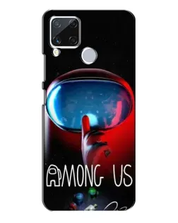 Чохол для Realme C15 з картинкою «Червоний імпостер — макро»