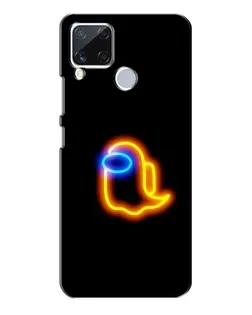 Чохол для Realme C15 з картинкою «Among Us неонове сяйво»