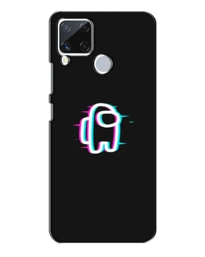 Чехол для Realme C15 с картинкой «Among Us неон»