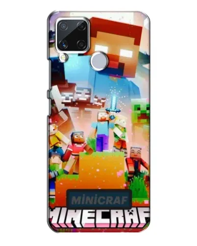Чехол для Realme C15 с картинкой «Minecraft герои игры»