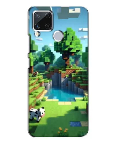 Чехол для Realme C15 с картинкой «Minecraft летний день»