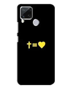 Чехол для Realme C15 с картинкой «Сердце и Крест»