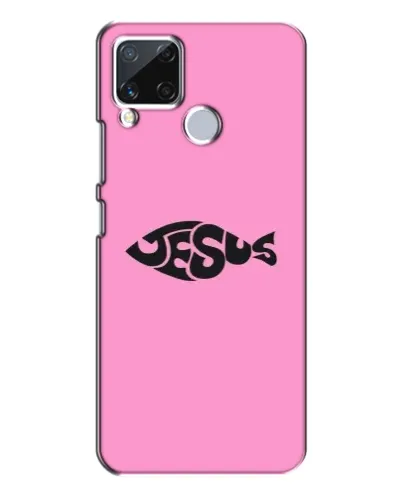 Чехол для Realme C15 с картинкой «Розовый символ Jesus» Чехол для Realme C15 с картинкой «Розовый символ Jesus»