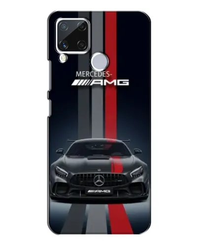 Чехол для Realme C15 с картинкой «Mercedes — белый карбон» Чехол для Realme C15 с картинкой «Mercedes — белый карбон»