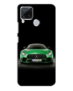 Чехол для Realme C15 с картинкой «Mercedes — неоновый лого»
