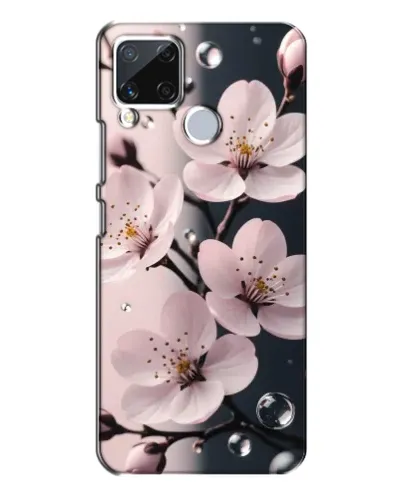Чехол для Realme C15 с картинкой «Нежная сакура и капли» Чехол для Realme C15 с картинкой «Нежная сакура и капли»