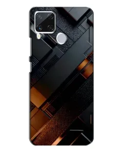 Чехол для Realme C15 с картинкой «Черные геометрические блоки» Чехол для Realme C15 с картинкой «Черные геометрические блоки»