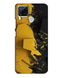 Чехол для Realme C15 с картинкой «Золотые осколки геометрии» Чехол для Realme C15 с картинкой «Золотые осколки геометрии»