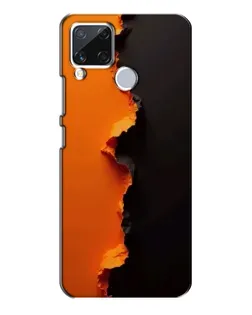 Чехол для Realme C15 с картинкой «Оранжевый разлом» Чехол для Realme C15 с картинкой «Оранжевый разлом»