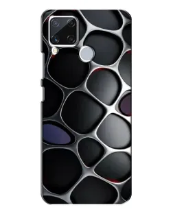 Чехол для Realme C15 с картинкой «Объемная темная решетка» Чехол для Realme C15 с картинкой «Объемная темная решетка»
