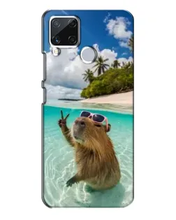 Чохол для Realme C15 з картинкою «Капібара на морі» Чохол для Realme C15 з картинкою «Капібара на морі»