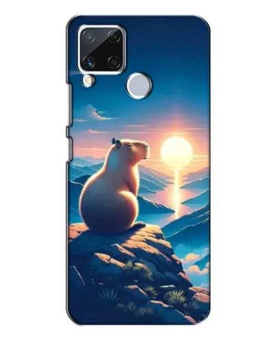 Чехол для Realme C15 с картинкой «Закат солнца с капибарой» Чехол для Realme C15 с картинкой «Закат солнца с капибарой»