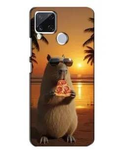 Чохол для Realme C15 з картинкою «Капібара з піцою» Чохол для Realme C15 з картинкою «Капібара з піцою»