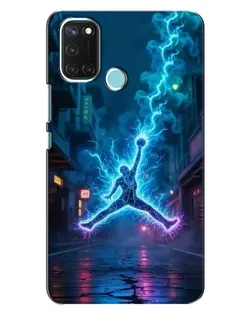 Чехол для Realme C17 с картинкой «Jordan Gold Jumpman»