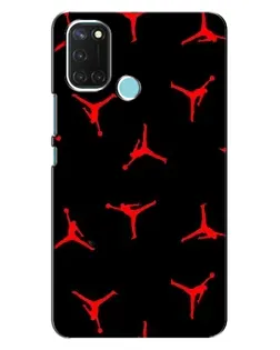 Чехол для Realme C17 с картинкой «Jordan Red Pattern»