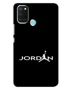 Чехол для Realme C17 с картинкой «Jordan White Logo»
