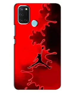 Чехол для Realme C17 с картинкой «Jordan Red Smoke»