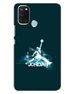 Чехол для Realme C17 с картинкой «Jordan Blue Fire»