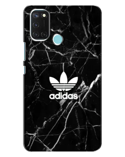 Чехол для Realme C17 с картинкой «Белый мрамор Adidas»