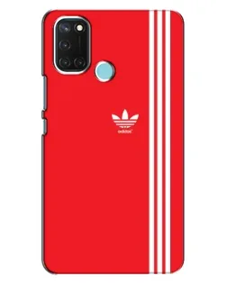 Чехол для Realme C17 с картинкой «Красный минимализм Adidas»