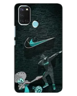 Чехол для Realme C17 с картинкой «Спортивный арт Nike»