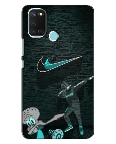 Чехол для Realme C17 с картинкой «Спортивный арт Nike»