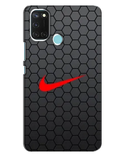 Чехол для Realme C17 с картинкой «Nike — карбоновая сетка»