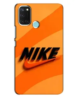 Чехол для Realme C17 с картинкой «Оранжевый драйв Nike»